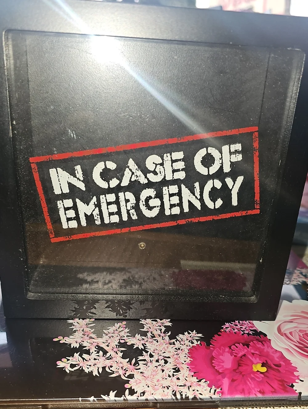 In Case of Emergency Wall Shadow Box - Money Saver Or Phone Holder